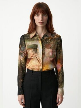 Tristan galaxy print blouse